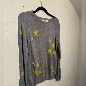 Gray and yellow Stars Sweater